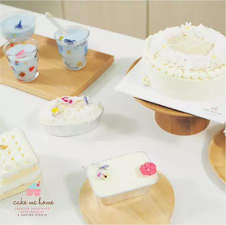 ชุดผลิตภัณฑ์คลาสมะพร้าวอ่อนพร้อมโลโก้ Cake Me Home