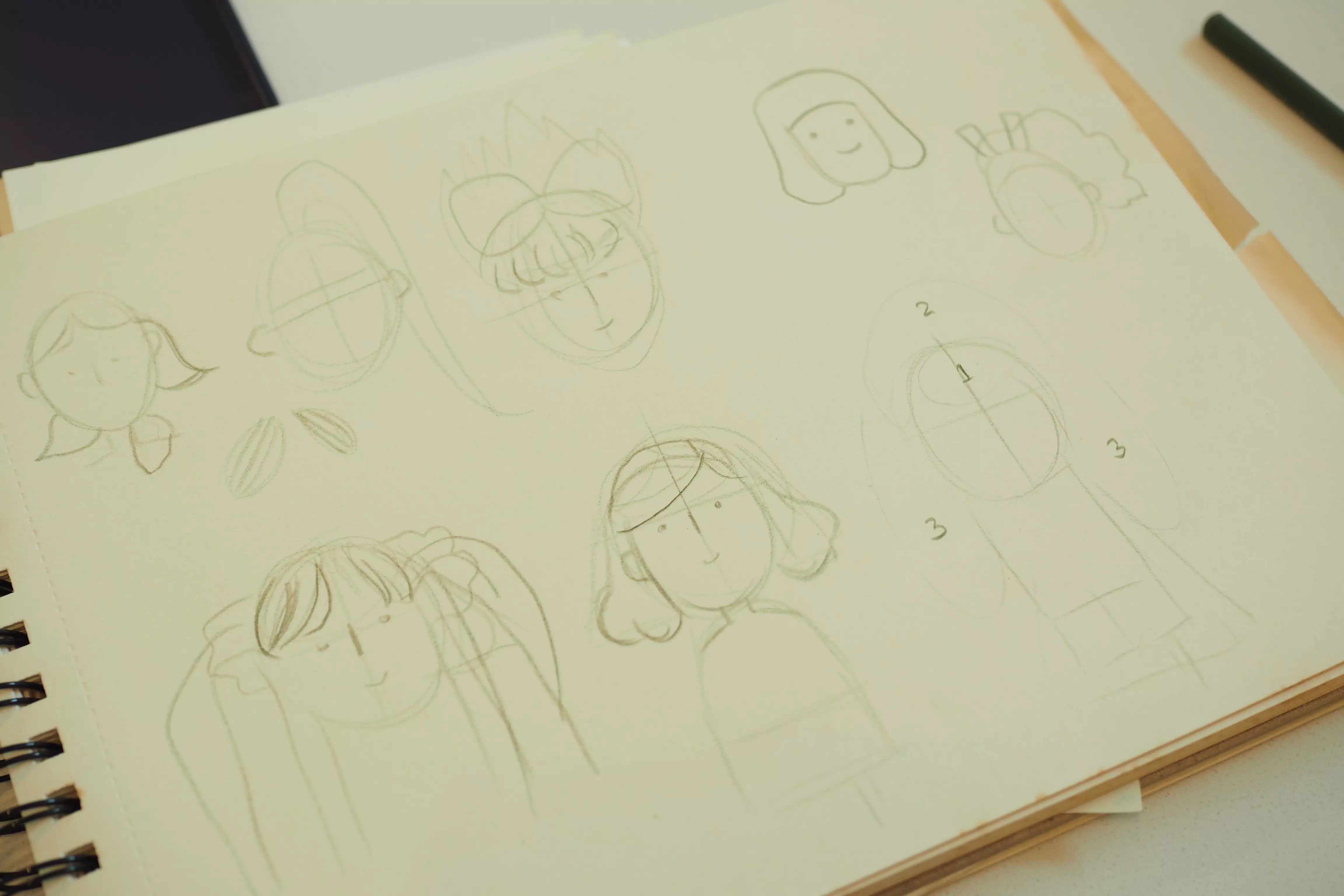 สมุดสเก็ตช์ฝึกโครงสร้างใบหน้า